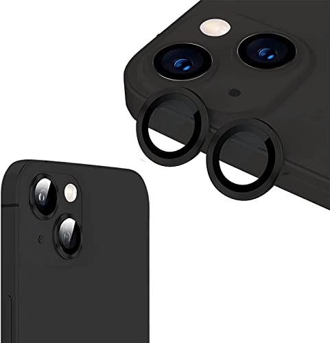 FAZHAN iPhone 14/iPhone 14 Plus カメラ レンズ保護フィルム iPhone 14/iPhone 14 Plus カメラフィルム ガイド枠付き 9H硬度旭硝子素材 強化ガラス+アルミリング 二重保護 全面保護 衝撃吸収 防塵 落下防止 防水 高透過率iPhone 14/iPhone 14 Plus レンズ保護フィルム