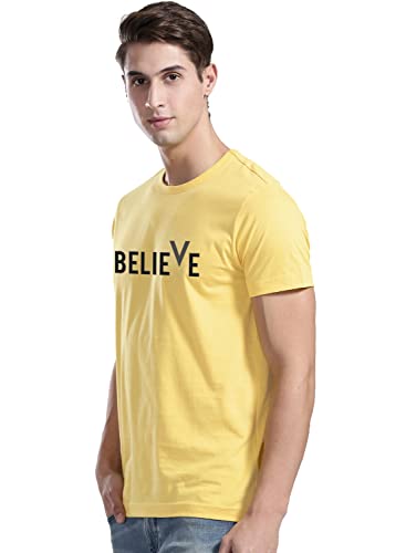 Image of ADRO 100% Cotton Lycra Tshirts for Men Combo Pack of 3 | Regular Fit | Printed T Shirt | Round Neck Half Sleeve| Mens Tshirts