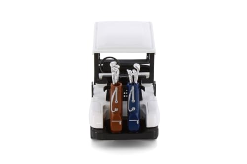 Modelo a escala 4.5" Golf Cart Kinsmart blanco miniatura 6