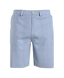 Tommy Hilfiger Mens Stretch 9” Inseam Chino Casual Shorts, Light Wash Chambray, 40 US