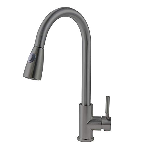 Black Friday Sale 2022 Comllen Best Commercial Single Handle Matte Black Stainless Steel Kitchen Sink Faucet