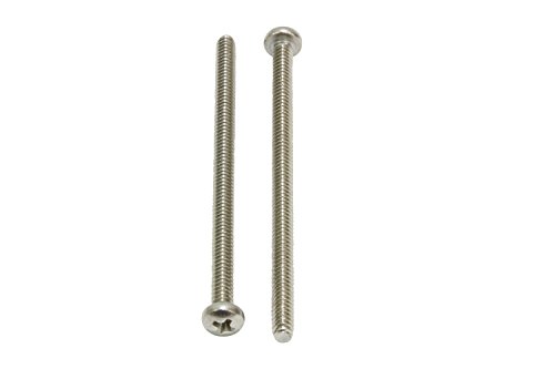 #6-32 X 2-1/2" Stainless Pan Head Phillips Machine Screw (50 Pc) 18-8 (304) Stainless Steel Screws By Bolt Dropper #TOP2
