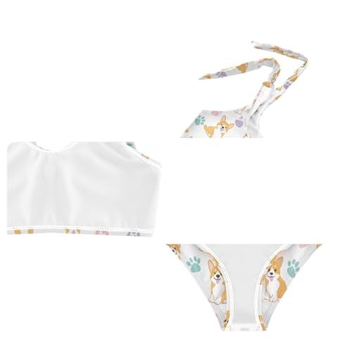 Image of Girls Tankini Swimsuit Bathing Suit Two Piece Bikini Summer Beach Swimwear with Adjustable Strap 3-12 Years