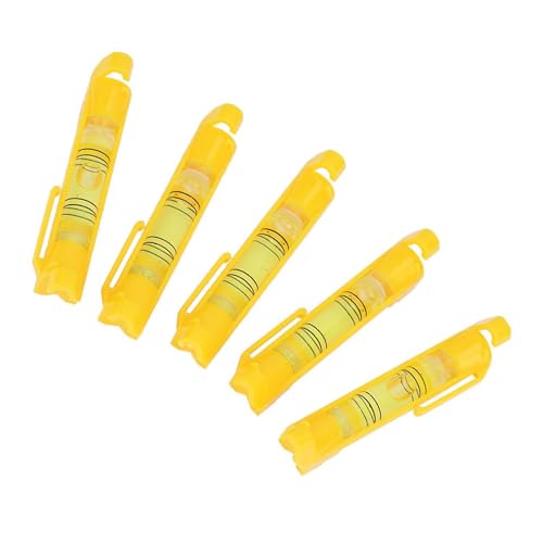 Sanpyl 5 piezas Mini Nivel de Burbuja de Cuerda, Nivel Colgante con Ganchos Moldeados para Usar con Línea Colgante miniatura 5