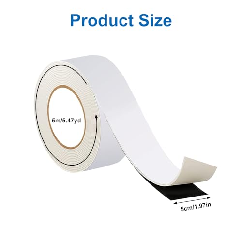 5 cm x 5 m Butylkautschuk Klebeband Weiß, Butyl Rubber Tape Dichtband Selbstklebend, Leckagebeweis Langlebige Butylband Wasserdicht, Korrosions und UV für Fenster, Boot Reparatur und Dach Patching