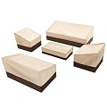 loriano Patio Furniture Cover Set, 5 Piece Outdoor Furniture Cover Waterproof, 600D Heavy Duty Lawn Patio Set Covers