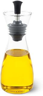 Cole & Mason H103019 Sawston Oil & Vinegar Pourer | Oil Dispenser/Vinegar Dispenser | Glass | 210mm | Single | Includes 1 x Oil Bottle/Vinegar Bottle | 2 Year Guarantee