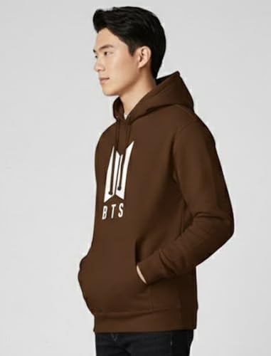 Image of Unisex Fleece Hoodies with Pockets Hooded Neck Full Sleeves Regular Fit BTS Printed Theme and Standard Length