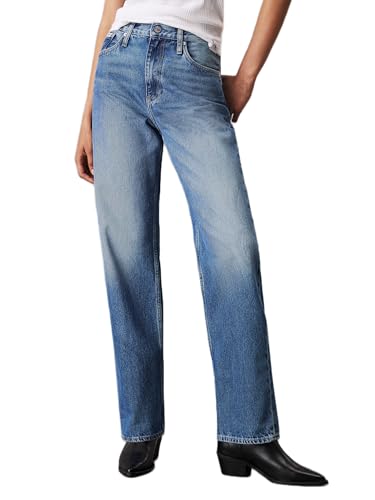 Calvin Klein Jeans Women's High Rise Loose Jeans, Denim Medium, 28W x 30L