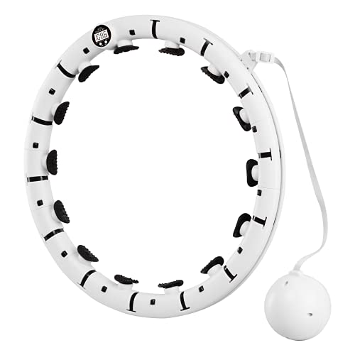Smart Weighted Exercise Hoop for Adults Hoola Fitness Hoop Adjustable Smart Hoop Weight Auto-Spinning Ball,Detachable,Not Fall Fit Hoop