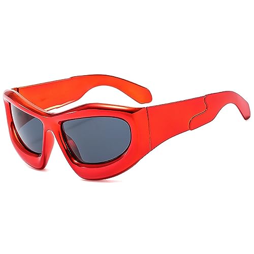 laureles Oversized Women's Y2K Sunglasses Blue Red Cat Sunglasses Men Vintage Driving Punk Sun Glasses2