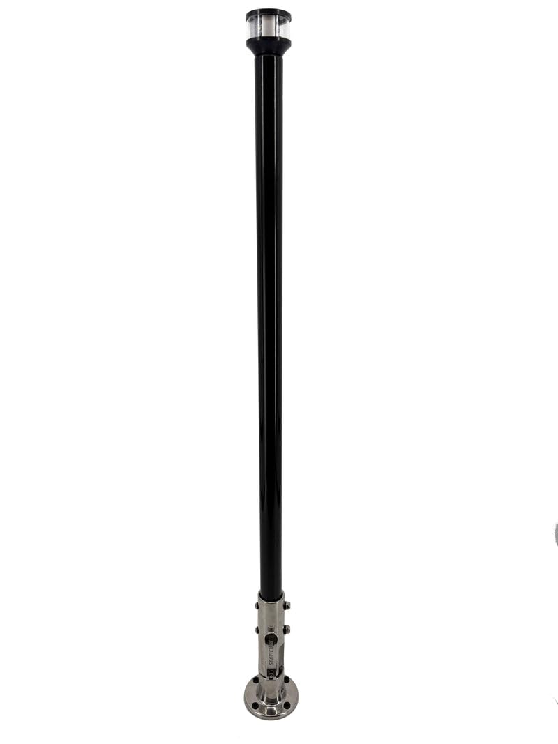 Folding Light Post | 316L Stainless Base + 3NM USCG C5 LED | Marine Grade