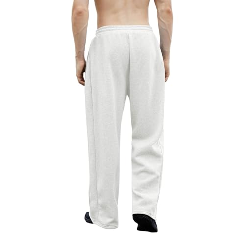 Cambkatl Men's Casual Elastic Waist Drawstring Sweatpants Loose Beach Straight Leg Joggers Pants with Pockets2