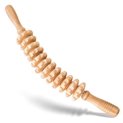 Manual Wooden Massage Stick for Legs Cellulite Remover, Massage Tool, Fascia Blaster - Reduces...