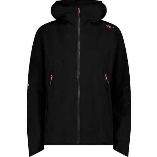 MVP 5.000 CMP - Giacca da donna 2 strati con cappuccio fisso, Nero, 46