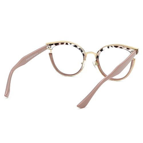 Image of Zeelool Classic Cat Eye Blue Light Blocking Glasses for Women ZJGT414068-02 Pink-tortoise