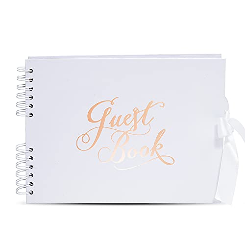 KIJETA Polaroid Guest Book for Wedding, Baby Shower, Birthday, Bridal Shower, Graduation Party, Anniversary - 11.5” x 8.5”, 80 Blank Pages Guestbook