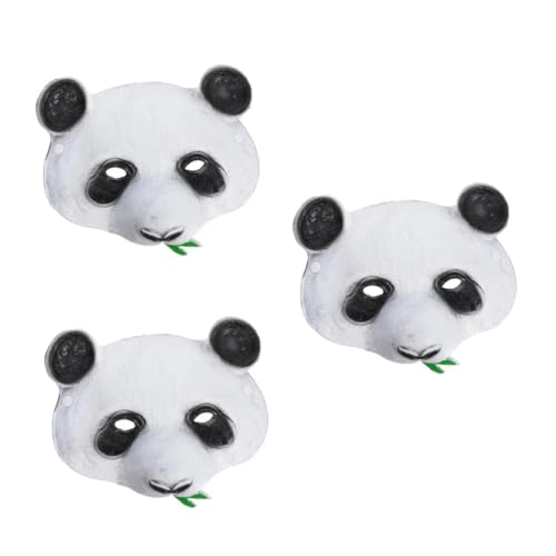 Máscara de panda de PU Healeved pack 3 accesorio de disfraz animal transpirable adultos