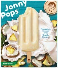 JonnyPops Pineapple Coconut Cream Smoothie Pops, 2.06 Fluid Ounce - 4 count per pack -- 6 packs per case.