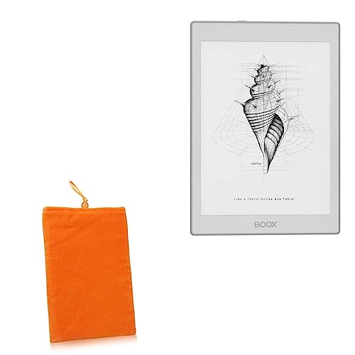 BoxWave Case Compatible with Onyx BOOX Nova Air2 - Velvet Pouch, Soft Velour Fabric Bag Sleeve with Drawstring - Bold Orange