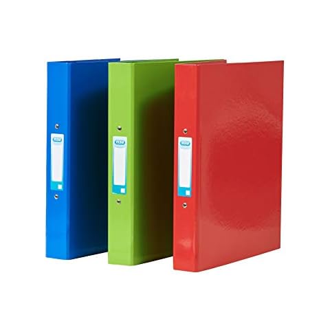 Elba 2 O-Ringordner A4, rot/grün/blau, 3 Stück Cover