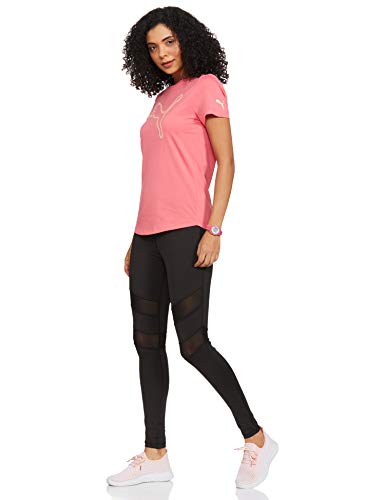 Image of Puma Women's Sporty Graphic T-Shirt 6 | 100% Cotton Regular Fit T-Shirt with Bold Puma Cat Print for Women | Soft & Breathable Crew Neck Tee for Sporty Looks, Travel & Everyday Street Style
