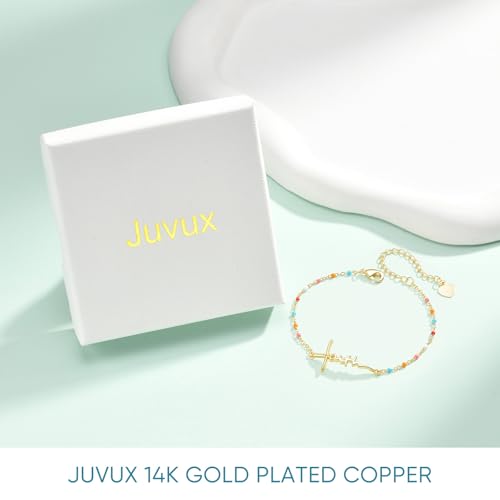 Juvux Faith Cross Bracelet for Women, 14K Gold Plated Christian Jewelry - image 6