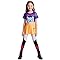 ZIW Girls Pop Singer Costume Kids, 2Pcs Cosplay Outfit with Graphic Crop Top and attached Skirt with Leggings, Toddler Halloween Carnival Stage Performance Dress Up ZW168XS