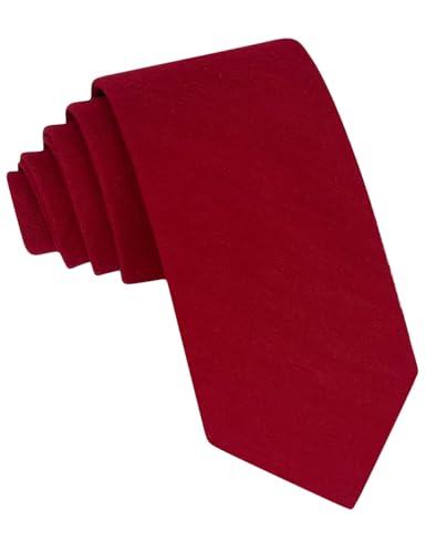 Image of Kebocis Mens Solid Color Cotton Necktie for Men