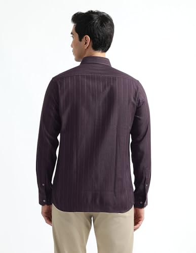 Image of Arrow Checked Slim Fit Mens Formal Shirt - Cotton, Breathable & Comfortable, Full Sleeves Shirts for Men