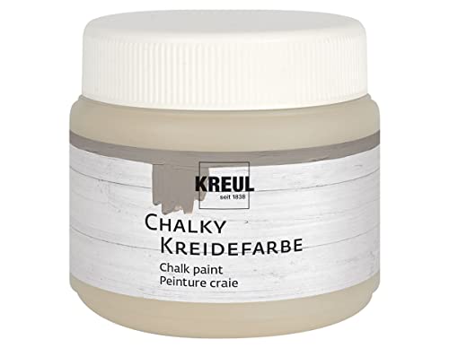 KREUL 75320-Chalky Chalk Paint, Noble Nougat en Lata de plástico de 150 ml, Color Suave-Mate, Cobertura cremosa, Secado rápido, para Efectos de Aspecto Usado, 150