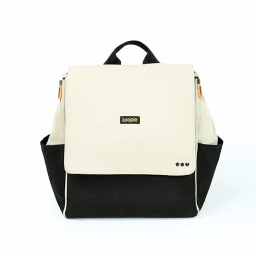 Image of Loopie Robin Diaper Bag | 19 Compartments | 3 Insulated Sections | Spill-Proof Pouch | Foldable Changing Mat | Unisex Design | Backpack, Sling, Tote| Laptop Section | Stroller Straps | 30 L