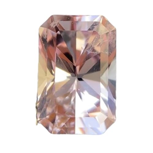 Morganite naturelle facettée 9,7x6,3x6mm gemme rectangulaire pour bijouterie