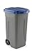 Mobil Plastic Bidone Raccolta differenziata Lt. 100 con ruote - Fondo grigio e Coperchio Blu