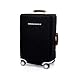 Sterling Pacific 40L Cabin Travel Case – Full Aluminum Four Wheel Carry On Luggage, Italian Leather Handles