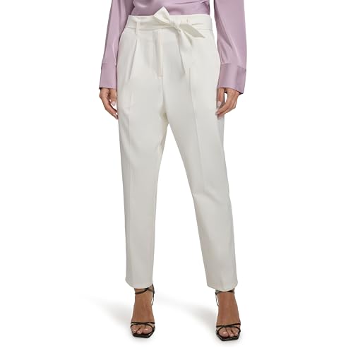 Calvin Klein Women's Straight Leg Belted Tie Waist Pant