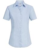 Sehr einfach zu Pflegen GREIFF Damen-Bluse Basic, Regular Fit, Stretch, Easy-Care, 6516, bleu, Größe 52