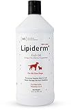 International Veterinary Sciences IVS Lipiderm Liquid Skin and Coat Fish Oil Omega 3 and 6 Dietary Supplement for Dogs, Made in the USA, 32 fl. oz.
