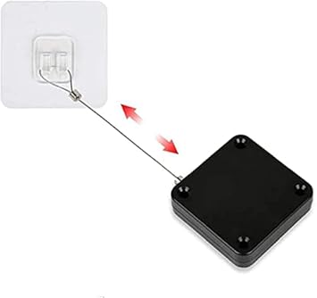 RKR 1Pc Punch Free Self Adhesive Retractable Automatic Self Closing Sliding Window Door String Steel Rope Closer DIY Tool