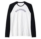 Baltimore Maryland MD Balt Raglan Baseball Tee