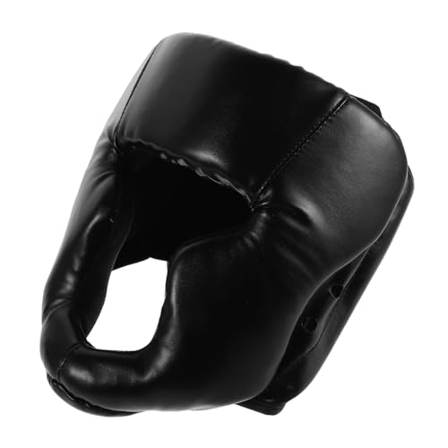 TOYANDONA Casco De Combate Facial De Boxeo Casco De Boxeo Equipo De Kárate Esponja Black