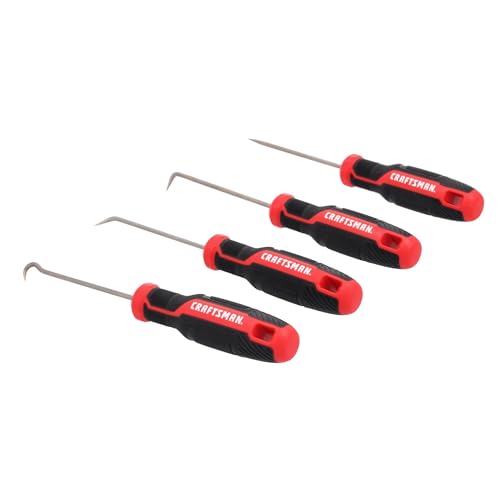 Image of CRAFTSMAN 4 Pc Hook and Pick Set, Straight Pick, Full 180, 90 and Small Angle 35 Degree Hook (CMHT65134)