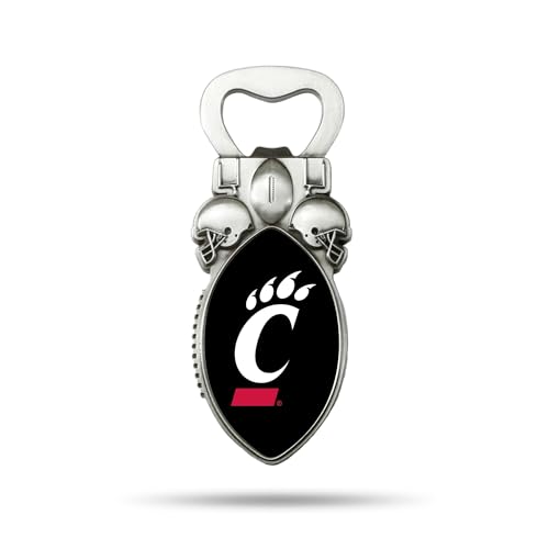 Rico Industries NCAA Cincinnati Bearcats Magnetic Bottle Opener, Stainless Steel, Strong Magnet to Display on Fridge