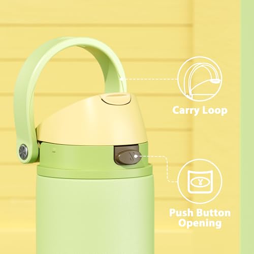 Image of 24 oz Insulated Water Bottle with Straw: Meoky Stainless Steel Metal Water Bottle with 2-in-1 Lid - Leak Proof, Cold for 24 Hours, Protective Silicone Base, BPA-Free for Sports Travel Car, Sprout