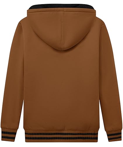 Image of SWISSWELL Unisex Boys Girls Fleece Hoodie Sherpa Lined Jacket Zip Up Hooded Sweatshirt Winter Outerwear for Kids