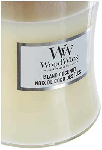 WoodWick IJslandse kokosnoot medium kaars, was, wit, 10 x 10 x 11 cm - Image 6
