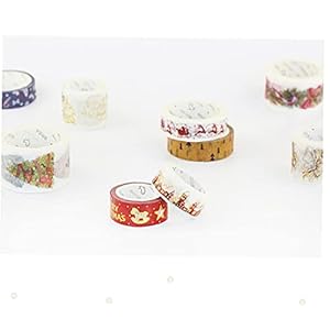 3 rollen Kerst Masking Tape Decoratieve Plakband Plakband voor Doe-het-zelf Decoratieve Ambacht en Geschenkverpakking…
