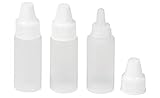 Zink Color 10Pc 6Ml Plastic Dropper Bottle With Screw On White Cap & Insert Tip