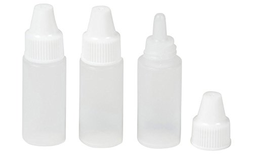 Zink Color 10Pc 6Ml Plastic Dropper Bottle With Screw On White Cap & Insert Tip