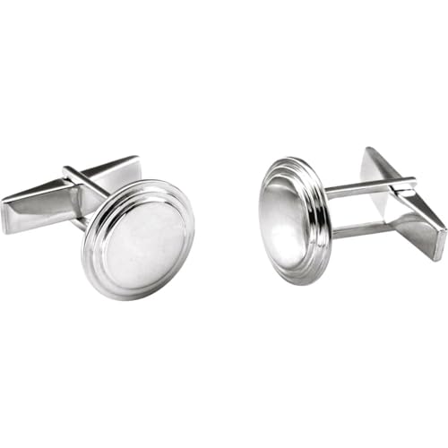 Mancuernillas redondas para hombre en plata 925